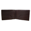 Alvin Men's Slim Leather Wallet w/ 8 Angled Pockets - Dark Brown